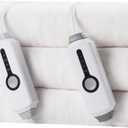 Electric Heated Blanket 84"x90" Queen Size, Soft Coral Fleece, Dual Controllers with 4 Heating Levels and 10 Hours AutoOff, Machine Washable, Cozy Plush Fabric for Home, White