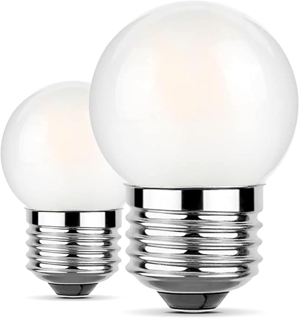 G40 1.5W Led Bulb, (2 Pack) Soft Warm White 2700K,Equivalent 15 Watt Light Bulbs,Standard E26 Base CRI85+ Non-Dimmable for Home Lighting Decorative,150-Lumen