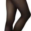 Womens Fleece-Lined Tights - Ultra-Warm Fake Sheer Look Pantyhose Thick Leggings for Winter (Medium Petite, Black)