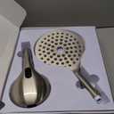 Dual Handheld Shower Head Combo, 2-in-1 Rain Shower Heads System 8 Inch Rainfall Shower Head and 10 Modes High Pressure Hand Held Showerhead with Built-in Power Wash (Brushed Nickel)