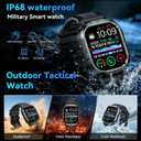 Smart Watch for Men Fitness Tracker: Waterproof Military Digital Mens Watches Make Answer Call Smartwatch Android Phone iPhone Samsung Compatible Step Pedometer Running Sleep SpO2 Heart Rate Monitor