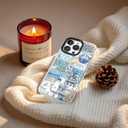 for iPhone 12 Pro Max Case, Nostalgic Beach Collage Pattern, Beach Soft Slim TPU Compatible with MagSafe, Military-Grade Drop Protection & Camera Protection for Women Girls (EastCoast)