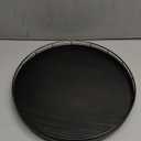 13" Oak Bathroom Vanity Tray Turntable for Perfume Candle, Round Wooden Decorative Tray for Kitchen Sink Countertop Organizer, Bathroom Counter Organizer for Skincare Makeup, Farmhouse Black Gold