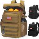 25L Tactical Backpack Cooler,Soft Lightweight Leakproof Cooler Backpack,Insulated Cooler Bag,Portable Soft Cooler Bag Waterproof for Beach, Travel, Camping, Picnic, Hiking (17.7"D x 11.4"W x 17.7"H)