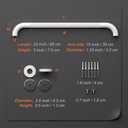 Oil Rubbed White Shower Grab Bars 24 Inch w/Anti-Slip knurled Grip, iMomwee Stainless Steel Wall Mount Bathroom Safety Balance Handrail, Handicap Elderly Senior Assist Textured Grab Bar Handle