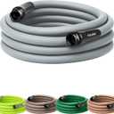 Flexzilla Colors Garden Hose 5/8 in. x 25 ft., Lightweight All-Weather Water Hose, Durable and Flexible, Leak-Free Connections, Slate Gray