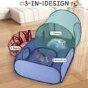 Tailtastic Pet Playpen with Surround Tunnel, Outdoor/Indoor Cat Playpen with Breathable Soft SidesTailtastic Cat Enclosure Tent for Small Animals, Portable Tent with Carry Bag (Medium)