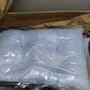 WELL-STRONG 15" Folding Foot Stool, Small Accent Foot Rest, Elegant Foldable Ottoman with Metal Frame, Upholstered Morden Folding Footstool for Home Living Room Bedroom Washable Bright Silver Grey