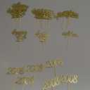 24 Pcs Glitter 18th Birthday Cupcake Toppers for Celebrating 18th Birthday Party Decorations for Eighteen Years Old Birthday Party Supplies (Gold)