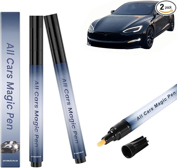 2PCS All Cars Magic Pen, Quick Fix for Scratches and Paint Dаmаgе,Magic Car Scratch Removal Pen,Fits All Car Colors.