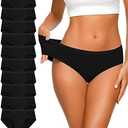 Eiggam Women's Cotton Bikini Panties,High-Cut Full Coverage Stretch Cool Underwear for Women, Size XL