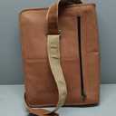 VC VINTAGE COUTURE 18 inch Leather Full Flap Messenger Handmade Bag Laptop Bag Satchel Bag Padded Messenger Bag Brown (Brown)