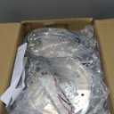 HLILCEH 26inch Modern LED Ceiling Light, 6 Rings Flower Flush Mount Light Fixture with Remote Control Chrome Dimmable Ceiling Lamp for Living Room, Bedroom, Dining Room, Hallway, Kitchen