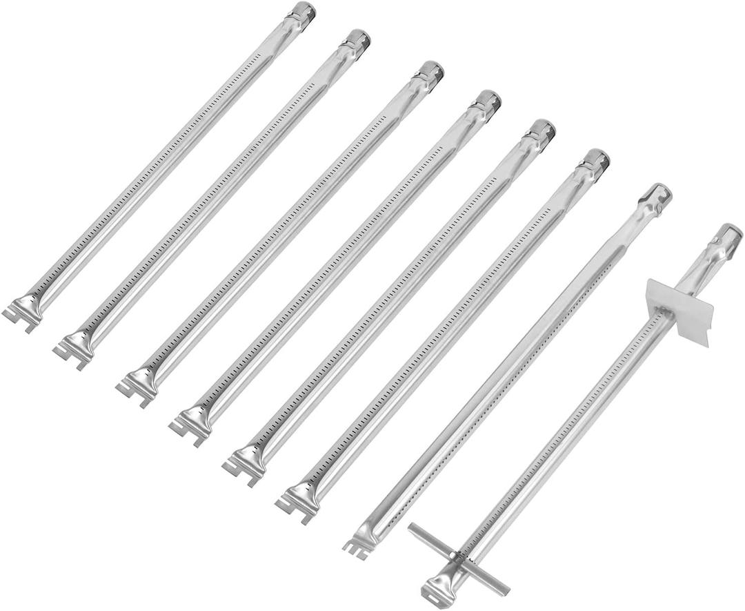 DELSbbq 67558 Grill Burner Tube Kit for Weber Summit 660 Summit 670 Grills, Stainless Steel, 8 Pack