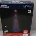 JOIEDOMI LED Christmas Cone Tree Lights, 6FT Outdoor Lighted Tree with 8 Lighting Modes & Star Topper, Christmas Decorations for Yard Porch Patio Garden Holiday Decor, Warm White (Multicolor)