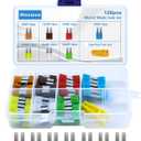 Riseuvo 126pcs Micro 2 Fuse Kit - Micro2 ATR Automotive Blade Fuses Assortment Kit for Car, Boat, RV, Truck, SUV Replacement with Fuse Puller (5A, 7.5A, 10A, 15A, 20A, 25A, 30A)