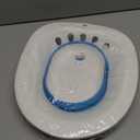 Pochik Sitz Bath for Toilet Seat Hemorrhoids and Postpartum Care, Yoni Steam Seat, Perineal Soaking, Collapsible, Flusher Hose, Drain Holes, Wider Seating Area - Blue