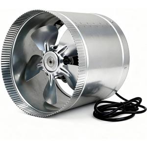SunStream 10 Inch 1170 CFM Inline Booster Duct Fan | Ventilation HVAC Exhaust Fan with Low Noise for Basements, Bathrooms, Kitchens and Workshops