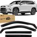 Nilight in-Channel Window Rain Guards for Toyota Highlander 2020-2026, Side Window Deflectors Vent Visors, Smoke Tint, Car Window Shade for Rain/Snow, Reduce Wind Noise, Car Wash Safe, 4PCS