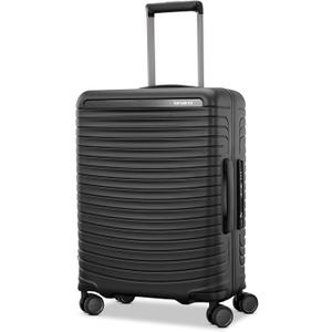 Framelock Max 21 Carry-On Hardshell Zipperless Luggage - Highly Secure Integrated Eazylock Mechanism - RightHeight Adjustable Handle System - 360 Spinner Wheels - Airline Approved - Asphalt Black