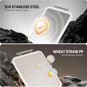 304 Stainless Steel Cutting Board,Double Sided Chopping Board for Kitchen,Scratch Resistant Mesh Design,Anti-Slip Silicone Edges(White,16"*12")