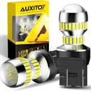AUXITO Upgraded LED Bulbs for Reverse, Brake and Tail Lights - T20 7441 7444 LED Kit for Backup, Turn, Parking Lights - 6000K Xenon White (7443/7440)