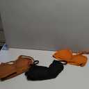 Blulu 3 Pcs Mini Camisole Bra Wireless Padded Bra Sport Cami Bralette with Adjustable Straps for Women Girls (Large, Black, Dark Brown, Caramel)