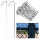 MorningRo 200 Pcs 6-1/2" Chain Link Fence Wire Ties 9 Gauge Heavy Duty Aluminum Ties Hook for Chain Link Fence, Posts, Rails, Dog Kennel Repair