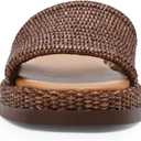 Steve Madden Women's Boardwalk,  7.5, Brown Raffia