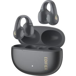 Edifier R1 Open-Ear True Wireless Earbuds, Bluetooth 5.4 Clip-On Headphones, AI Clear Calls, Left/Right Interchangeable, 28H Playtime, Fast Charging, Multipoint Connection, App Control, IP56, Gray