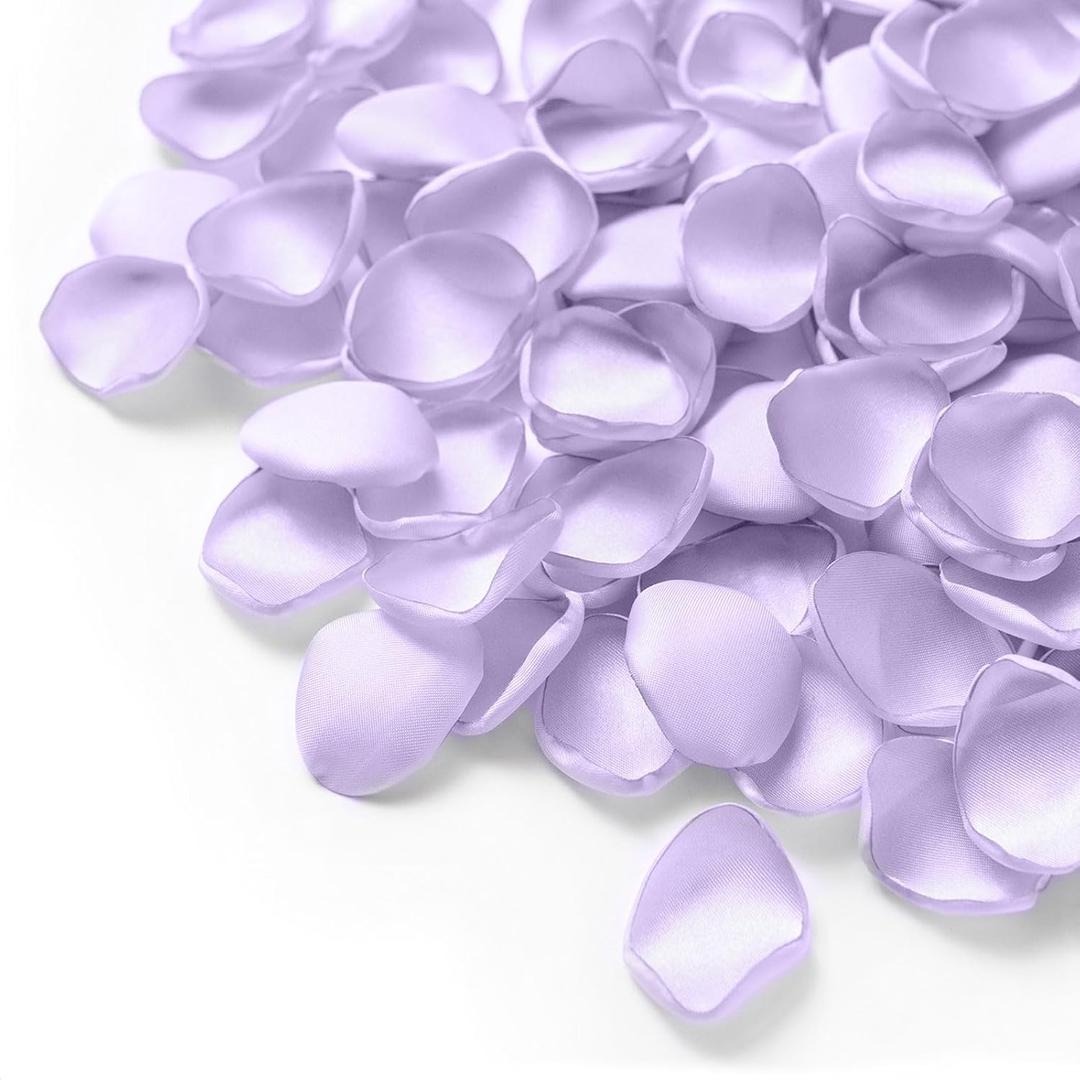 Ling's Moment 200pcs Rose Petals, Silk Flower Petals for Wedding/Aisle/Flower Girl Baskets/Table Centerpiece Dcor,etc.Purple