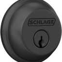 Schlage B60 N 622 Deadbolt, Keyed 1 Side, Highest Residential Security, Matte Black