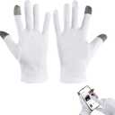 3 Pairs Touch Screen Moisturizing Gloves,Cotton Moisturizing Gloves Overnight,Cotton Gloves for Dry Hands Sleeping,Eczema Gloves for Women,Repair Rough Cracked Dry Chapped Hands Skin.