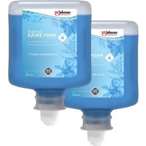 SC Johnson Professional Refresh Azure FOAM, Foam Hand Wash, Foaming Hand Soap, 1 Liter Cartridge, 2 Count, for Professional Use Only