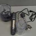 Mueller Multistick 5-in-1 Immersion Blender Handheld, 12 Speed Hand Mixer - Turbo Boost, Heaviest Duty Copper Motor, Titanium Blades Hand Blender, Milk Frother Wand, Whisk, Beaker, Chopper, Grey (Gray)