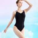 Daydance Camisole Dance Leotards for Women Cotton Spaghetti Straps Ballet Costumes