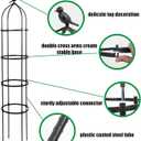 6FT Garden Obelisk Trellis for Climbing Plants,70Metal Plant Support Tower, Heavy Duty Thickened Tube,Rustproof Black Flower Stand for Vines, Roses, Outdoor & Indoor Use