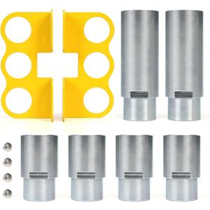 6pcs 60mm Lift Adapter with Organizer Kit, 3/6 Inch Extension Stack Truck Adapter Kit for 2 Post Car Lift Bridge Jack, Fit for Challenger 2 Post Lift 10315