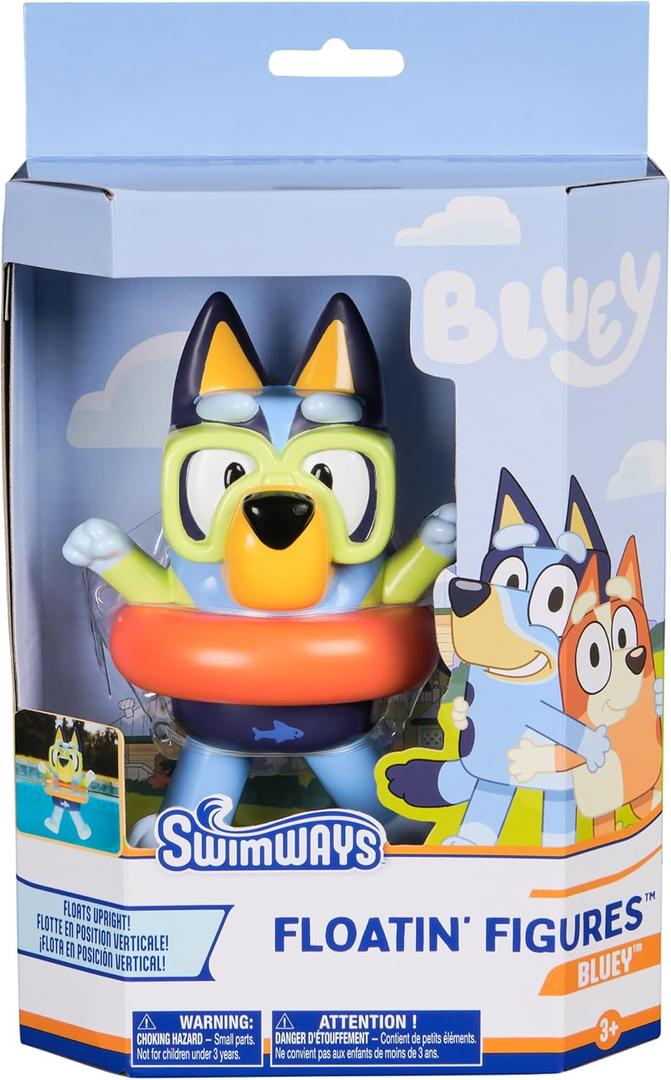 Swimways Bluey Floatin' Figures, Swimming Pool Accessories & Kids Pool Toys, Bluey Party Supplies & Water Toys for Kids Aged 3 & Up