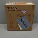 TIPGO Slim Bathroom Trash Can with Lid Soft Close, Step Pedal, 6 Liter / 1.6 Gallon Stainless Steel Trash Bin, Small Garbage Cans for Bedroom, Office, Kitchen (Brown)