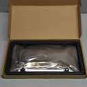 Wanheart Gray Framed Bubble License Plate Cover Set  2-Pack Curved ABS Shield for 126 US Plates, Scratch & Weather Resistant Protection with Screws & Caps, Front & Rear Car Accessories (Gray)