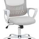 Sweetcrispy Ergonomic Mid-Back Mesh Home Office Desk Chair with Wheels, Lumbar Support, and Comfortable Armrests for Home, Bedroom, Study, Office, 18.5"D