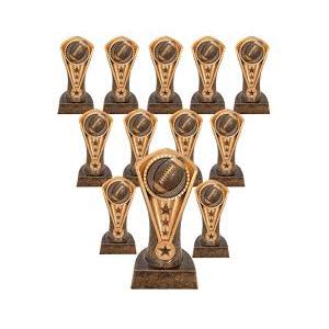 Express Medals 1 to 12 Packs of 6.5 Inch Tall Cobra Football Trophies with 3 Inch Wide Base