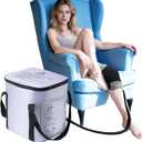 19 QT Ice Machine for Knee After Surgery with 6- Timer, 3 Speeds, Cold Therapy Machine for Knee Replacement, Cryotherapy Pain Relief w/Compression Pad for Shoulder, Hip and Ankle (Gray)