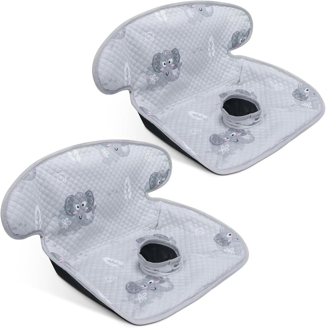 COOLBEBE Infant Car Seat Protector for Potty Training, 2 Pack Dry Waterproof Car Seat Liner Toilet Training for Baby Infant Toddler, Piddle Pads Cover Car Seat Pad for Strollers & Carseat (Grey,2PC)