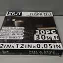 Peel and Stick Floor Tile 30-Pcs Cover 30 Sq.Ft, Vinyl Flooring Tiles 12 x 12 Matte Self Adhesive Flooring Stickers Waterproof Removable for Renter, Bathroom Living Room, Black Flower (Black & White Blossom)