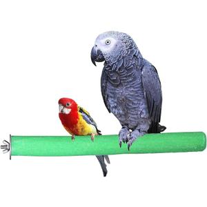 Bird Perch Rough-surfaced Nature Wood Stand Toy Branch for Parrots (Straight Perch, M)