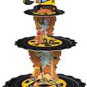 Tiamon Construction Birthday Decorations 3 Tier Construction Theme Cupcake Stand Cardboard Dump Truck Dessert Display Tower Holder Cupcake Serving Stand for Baby Shower Party Supply