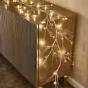 Fudios Lighted Birch Garland Battery Operated with 8 Functions 48 LED Warm White and Multi Color Lights 6FT,Pre Lit White Vine Garland for Fireplace Mantle Christmas Holiday Decor Indoor Outdoor use