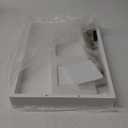 White Serving Tray with Handles and Coasters - Decorative Coffee Table Tray with Interchangeable Gold and Silver Handles, 16.57 x 12.2 x 3.1 inches